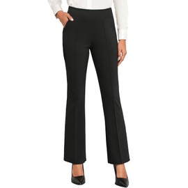 Agenlulu Womens Dress Pants Elastic High Waisted Stretch Bootcut Business Casual Pants Pull on Office Work Slacks