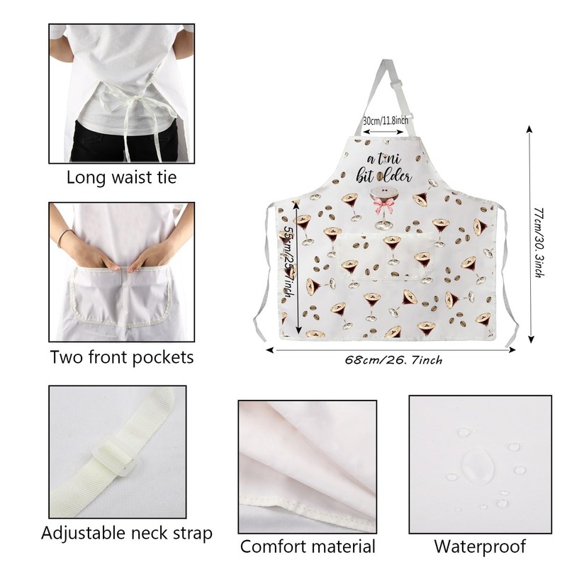 Espresso Martini Kitchen Apron With Pocket Espresso Martini Lover Birthday