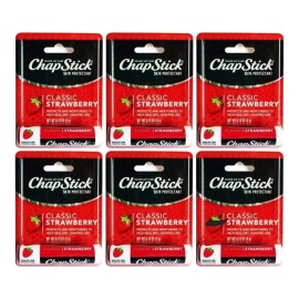Chapstick Classic, Strawberry Flavor, 0.15 oz (Pack of 6) Free Shipping