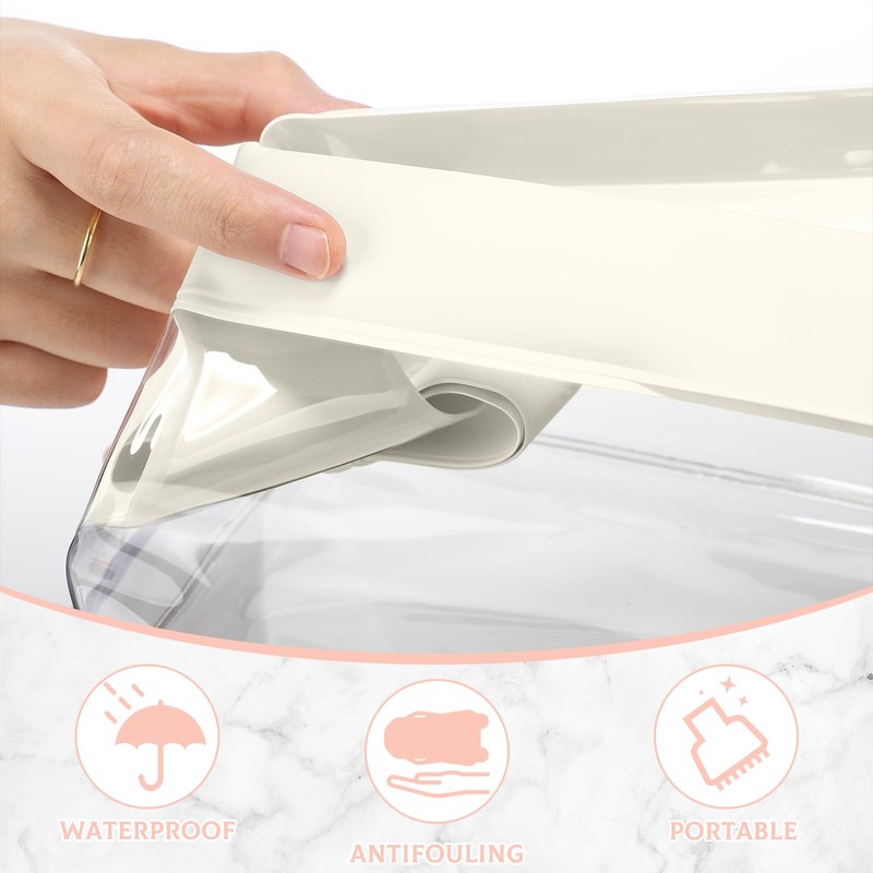 SilTriangle 2 Pcs Clear Toiletry Bags with Magnetic Closure TSA