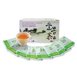 Korean Pine Needles & Mulberry Leaves Teabag 1g/0.04oz. X 25 TeaBags (Pack of 1) Korean Herb Leaves, Herbal Tea, Healthy Tea