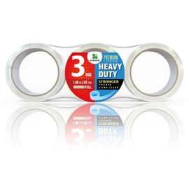 DowDew Clear Packing Tape, Heavy Duty Packaging Tape 1.88 inch x 55 Yards Refill Roll for Shipping Mailing Moving [Ultra Strong - Super Thick] (3 Rolls / 165 Total Yards)
