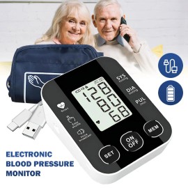 YBSUPERS23 Blood Pressure Monitor Upper Arm, Automatic Digital Upper Arm Blood Pressure LCD