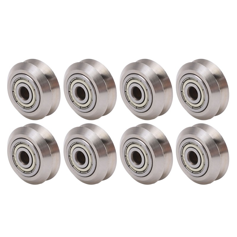 13PCS V Pulley Wheel Stainless Steel Printer Round Wheel Roller