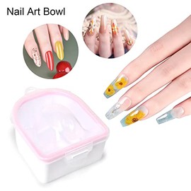 KADS Nail Soak Off Bowl, Manicure Bowl with Triangle Cuticle Peeler and Stainless Steel Cuticle Pusher Strong Gel Nail Polish Dip Powder Remover Nail Soak Bowl