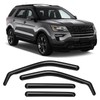 in-Channel Rain Guards Fit for Ford Explorer 2011-2019 Black Extra