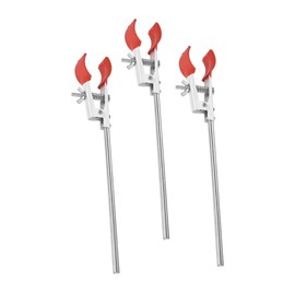 Ipetboom 3pcs Laboratory Flask Clamp Round Bottom Clips for Titration Table Accessories Lightweight Firmly Fixed Experiment Equipment