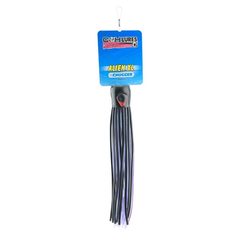 C&H CH-ALXCH-18 Alien XL ChuggerLure, negro/morado, 21,6 cm