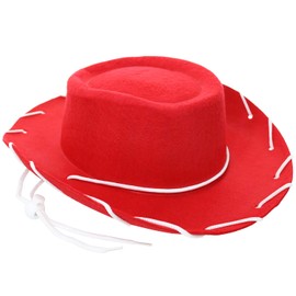 GIFTEXPRESS Felt Cowboy Hat, Western Cowgirl Hat Dressup Play Costume, Country Style, Rodeo Style Costume Hat - CHILD SIZE (Red)