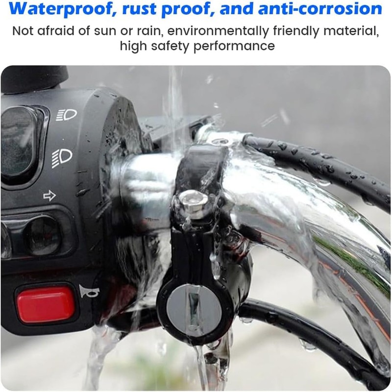 2 Pcs Motorcycle Helmet Lock and Accessories for 22-28mm Handlebar