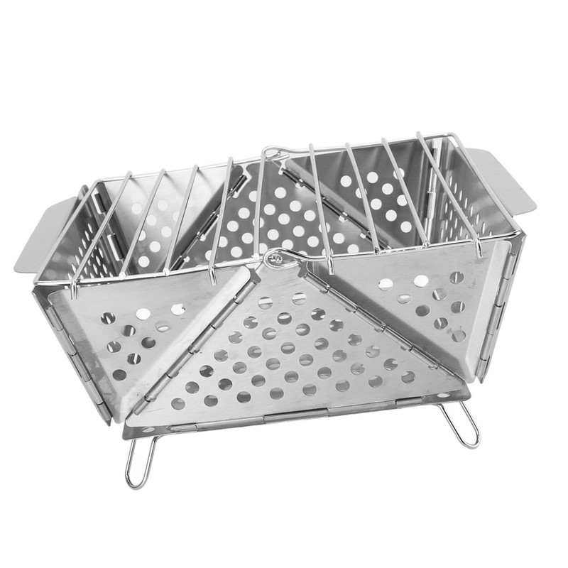 Foldable Portable Charcoal BBQ Grill Stainless Steel Folding Barbecue Grill
