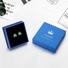 TANGPOET Small Shamrock Earrings for Women Sterling Silver Three Leaf