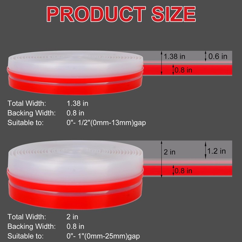 Benory 20Ft T-Shaped Silicone Weather Stripping Seal, Door Seal Tape