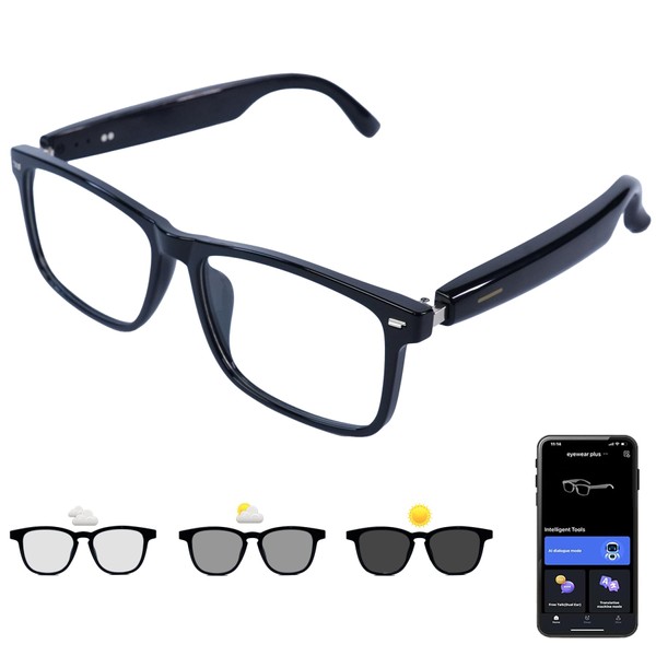 AI Smart Glasses Polarized Audio Sunglasses with Speaker Translation Glasses