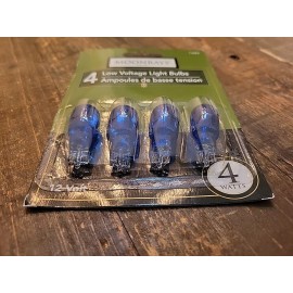 MoonRays 4 NEW MoonRays 4w T5 Wedge Base BLUE Landscape Bulbs Low Voltage 12v 4watt 11693