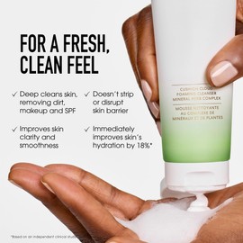 bareMinerals Skinlongevity Cushion Cloud Foaming Cleanser – Cream-to-Foam Face Wash with Mineral Herb Complex, Gently Purifies, Boosts Hydration, Vegan