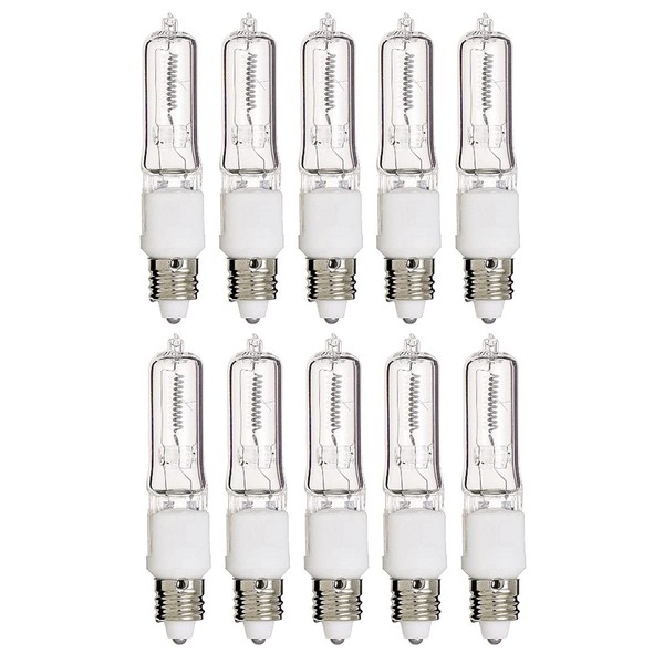 (Pack of 10) Q100CL/MC - 100 Watt JD T4 E11 Mini Candelabra Base 120V Clear Light Bulbs