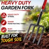 BIHOMIFI Digging Spading Fork Forged Steel with D Grip Handle