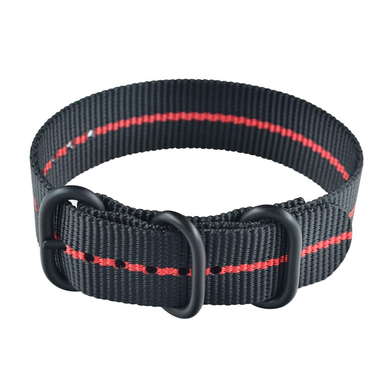 [MZBUTIQ] Nylon Watch Band Replacement Thick 3 Rings (18mm, 19mm,