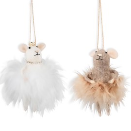 Trimits Needle Felting Mice Kit – Christmas Tree Decorations for Kids & Adults, Complete Craft Kit with Instructions, Wool Felt Set for Beginners, Homemade Gifts & DIY Baubles Embellishments