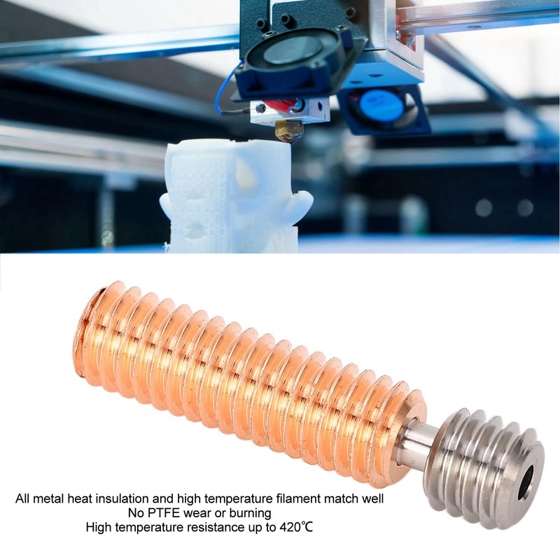 V5 Hotend Heatbreak All-Metal Threaded Upgrade Ti Alloy and Copper