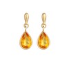 Elli Elli Premium Earrings Women's Drop Earrings Elegant with Citrine