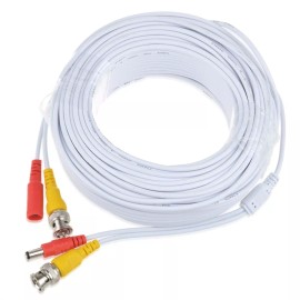 ABLEGRID 100ft White BNC Video Power Siamese Cable For Analog AHD CVI CCTV Camera DVR