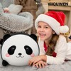 YIIQUWEN Panda Plush, Stuffed Animal Set with 4 Baby Pandas,