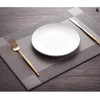 BECHEN Grey Placemats with Coasters Set of 6, Vinyl Heat-Resistant