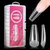 AIMEILI Pack of 432 Fake Nails Transparent 12 Sizes Artificial