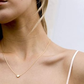 Gold Heart Pendant Necklace for Women Girls Cute Dainty Jewellery