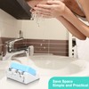 Morelax White Marble Soap Dish with Drain Bar Soap Holder