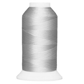 Rayon Viscose Silk Machine Embroidery Assorted Threads, 120D/2 for Brother Babylock Janome Singer Pfaff Husqvarna Bernina Embroidery and Sewing Machines (Silver)