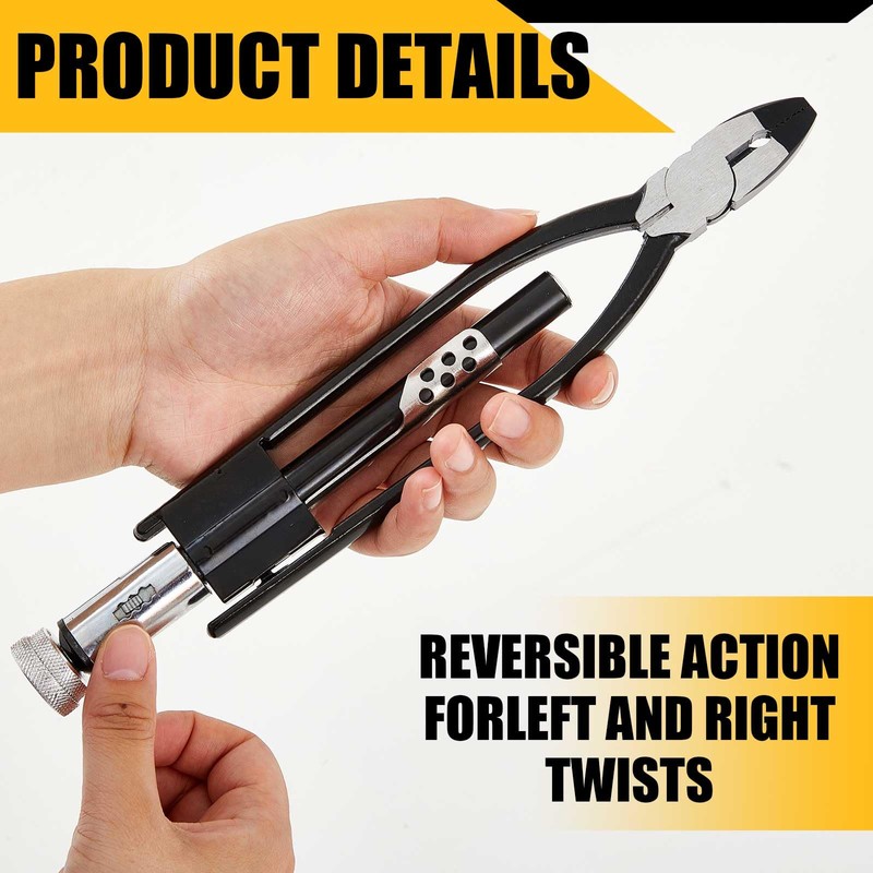 Lanties 9 Inch Reversible Safety Wire Twister Pliers Left and