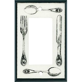Cutlery Ceramic - GFCI Rocker Switch Plate Covers