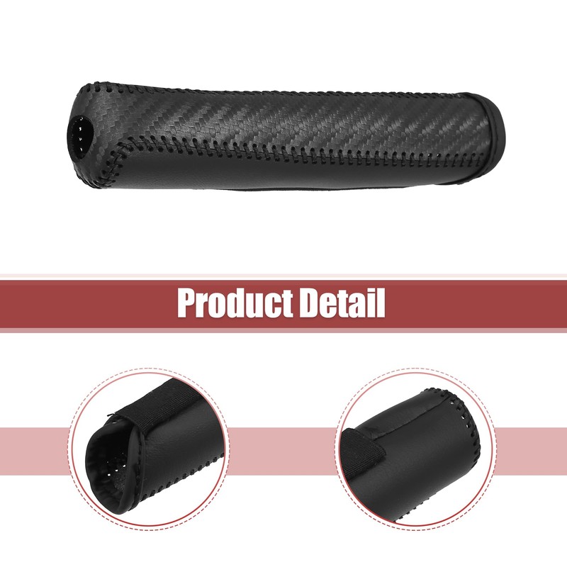 X AUTOHAUX Car Interior Handbrake Cover Protector Carbon Fibre Pattern