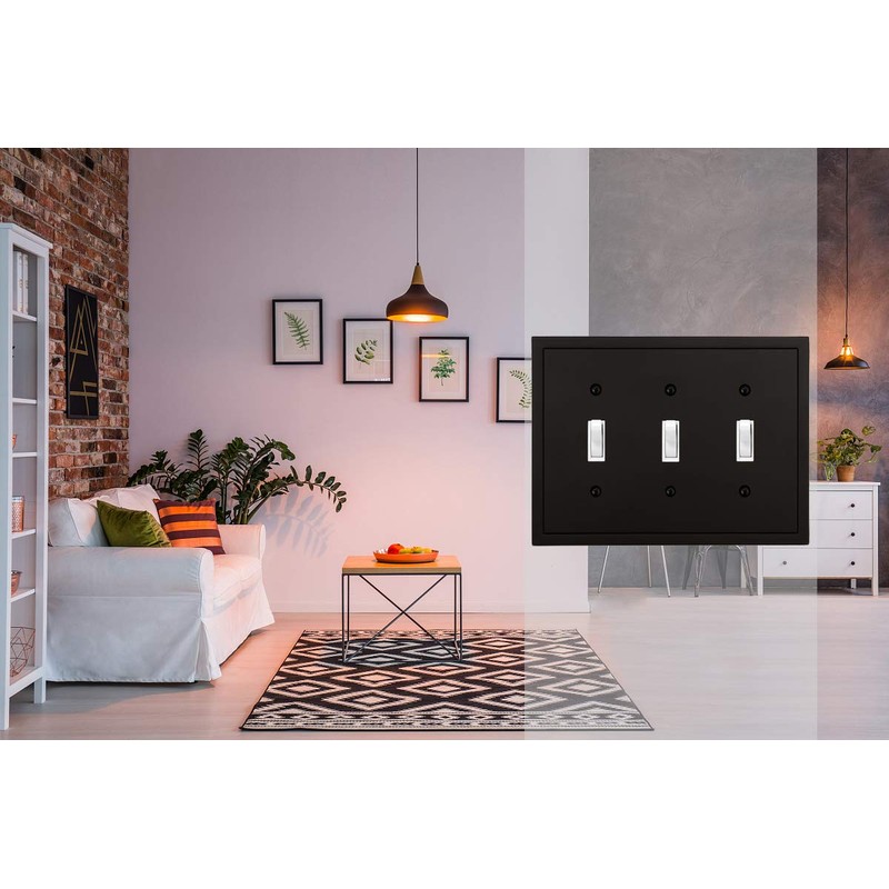 Modern Edge Decorative Wall Plate Switch Plate Outlet Cover, Durable