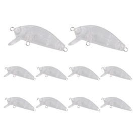 Nvanvmm 10Pcs Fishing Lure Body 5cm 2.7G Unpainted Crankbait Vib Wobblers Hard Bait Blank Lures