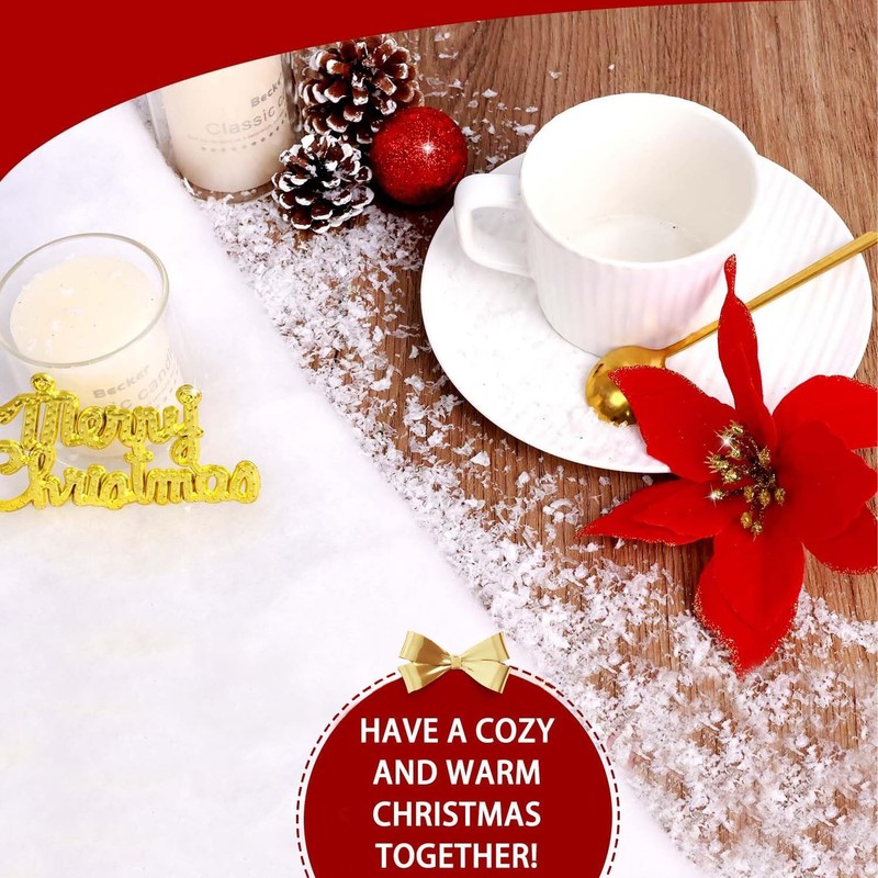 AIXIMA Christmas Snow Blanket, (90 x 240 cm) Christmas Snow