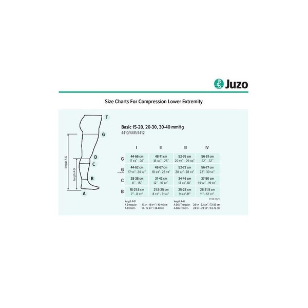 Juzo Basic 4410ad 15-20mmhg Knee-High Closed Toe Compression Stocking
