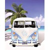 Large Original Volkswagen Fleece Blanket VW Bulli T1 Blue 130