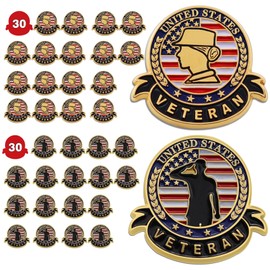 60 Pcs US Veteran Day Pins – Female/Male Soldier Patriotic American Flag Pins Memorial Day Military Lapel pin For Man Woman Gifts