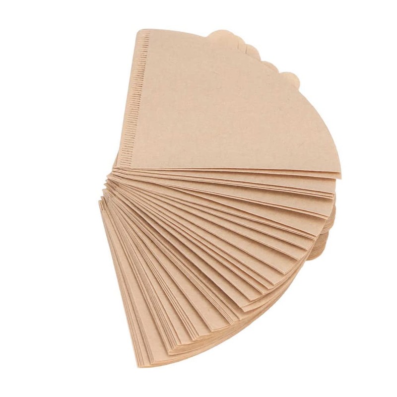100 Pcs Coffee Filter Papers, Disposable Unbleached Cone Filter Papers