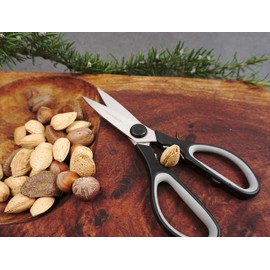 RSVP International Endurance Kitchen Scissors, Black | Snug-Fitting BPA-Free Plastic Lids | for Storing Dressing, Dips, Condiments, Herbs, and Spices, One Size