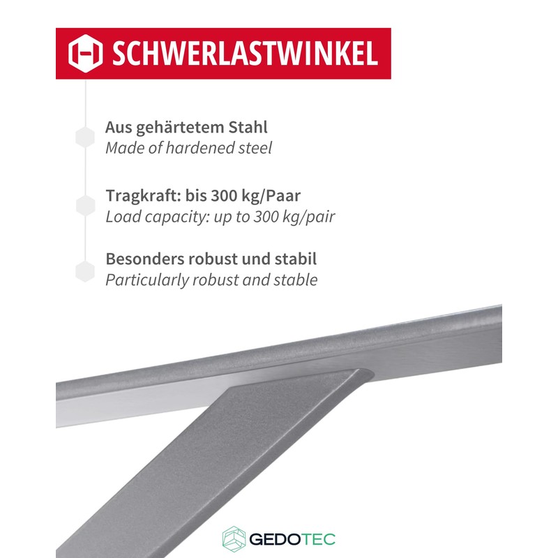 Gedotec Heavy-Duty Shelf Brackets