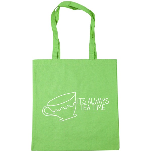 Hippowarehouse It's Always Tea Time Tote Shopping Gym Beach Bag