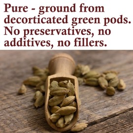 The Spice Way Cardamom Ground - (4 oz) Ground Green Decorticated Cardamom Powder Kosher by OK