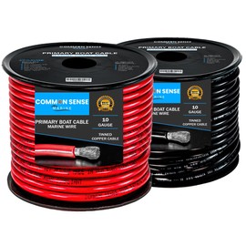 10 Gauge Primary Boat Cable - 60 ft Marine Grade Wire Tinned Oxygen-Free Copper - 10 AWG UL 1426 Standard PVC Wire for Boat, Automotive, Speakers, Camper & Trailers