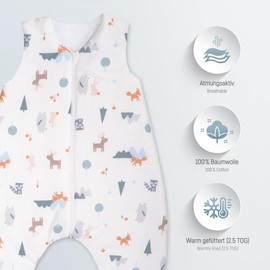 Julius Zöllner Sleepsuit, Jumper, Jersey Cotton, Made in Germany, Size 92, Age 24-48 Months, Little Fox