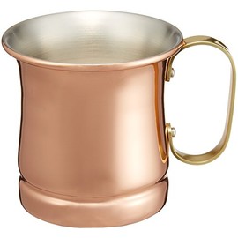 新光金属 COPPER 100 ビアーマグ 10oz S-590, ブロンズ, 製品寸法:8.1φ×8.4hcm